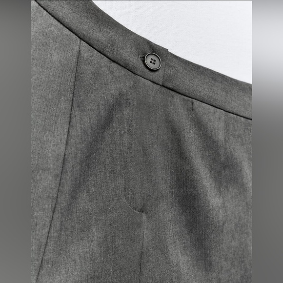 ZARA Grey One Button Asymmetric Cropped Top - Size S - NEW - Picture 4 of 4